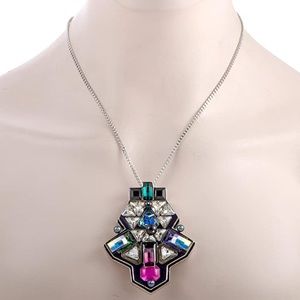 Swarovski Necklaces Buzz Multicolor Geometric Crystal Pendant